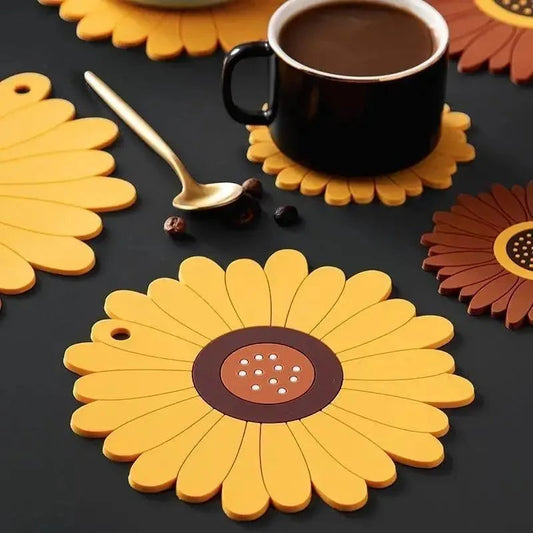 FloraGuard™ - Sunflower Thermal Trivet Mat (Small Size - 7CMS)