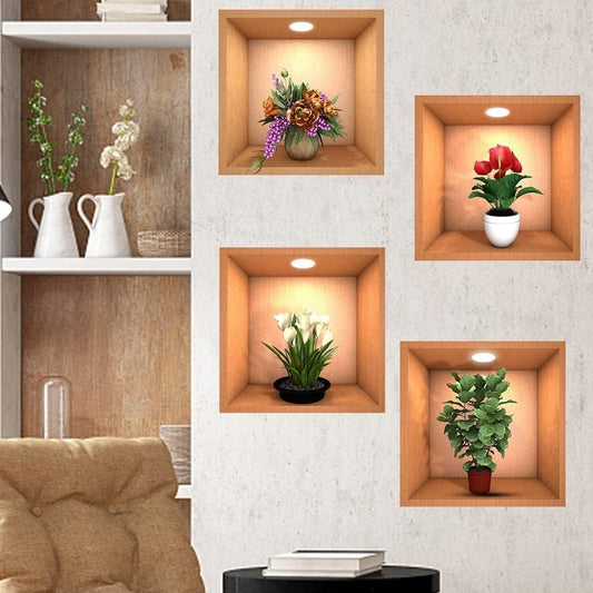 3D Vase Wall Sticker (Random Prints)