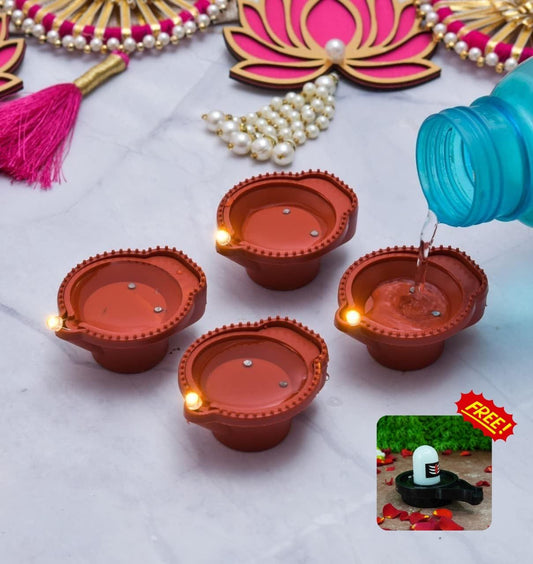 LED Light Water Sensor Diya (Free Water Sensing Shivling)