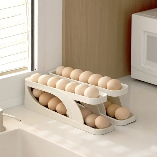 Automatic Rolling Egg Dispenser & Holder Container